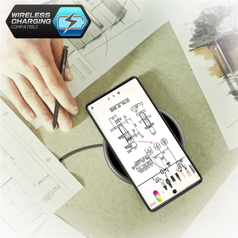 Чехол SUPCASE для samsung Galaxy Note 10 Plus( выпуск) UB style Premium Hybrid TPU бампер защитный прозрачный PC задняя крышка