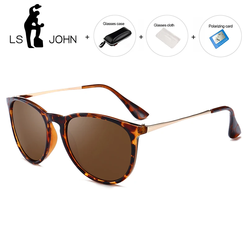 

LS JOHN Polarized Sunglasses Women Brand Designer Ladies Sun Glasses For Female Oculos De Sol Feminino Espelhado Eyewear