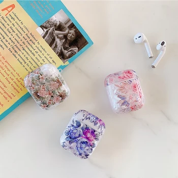 

Cute flower Earphone Case For Airpods 2 Case Rose, bamboo leaf, banana leaf for Apple Air pods Case Silicone soft glue Case