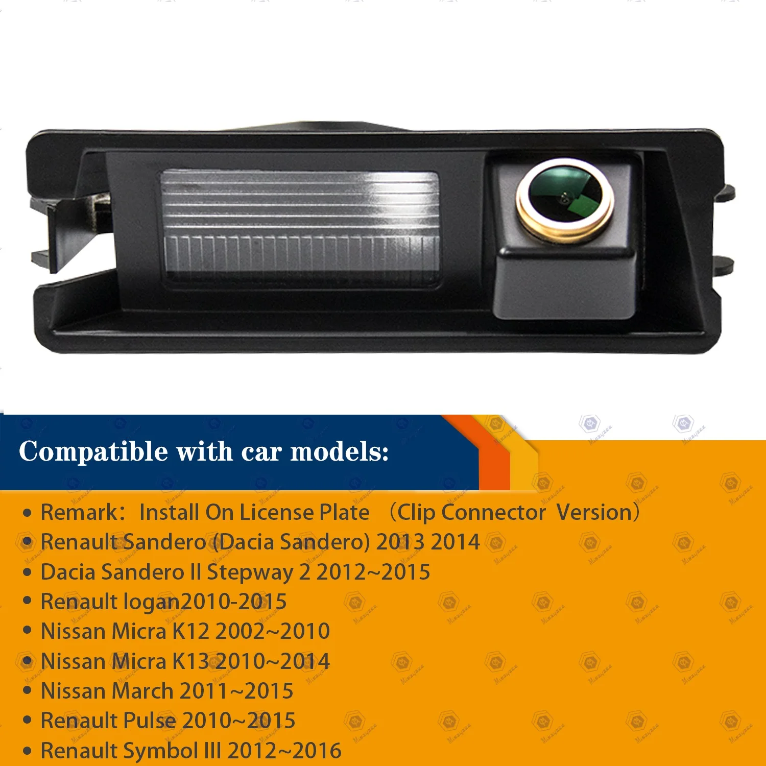 

HD720p Rear View Night Vison camera for March Renault Logan Sandero dacia Sander Stepway Pulse 2013-2014,Reversing Backup Camera