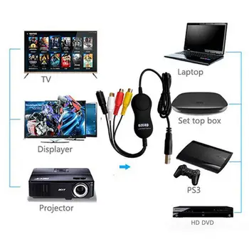 

EZCAP 159 Audio Grabber Capture Analog Video from VHS,Camcorder Game Box to Digital File Support Windows10/8/7