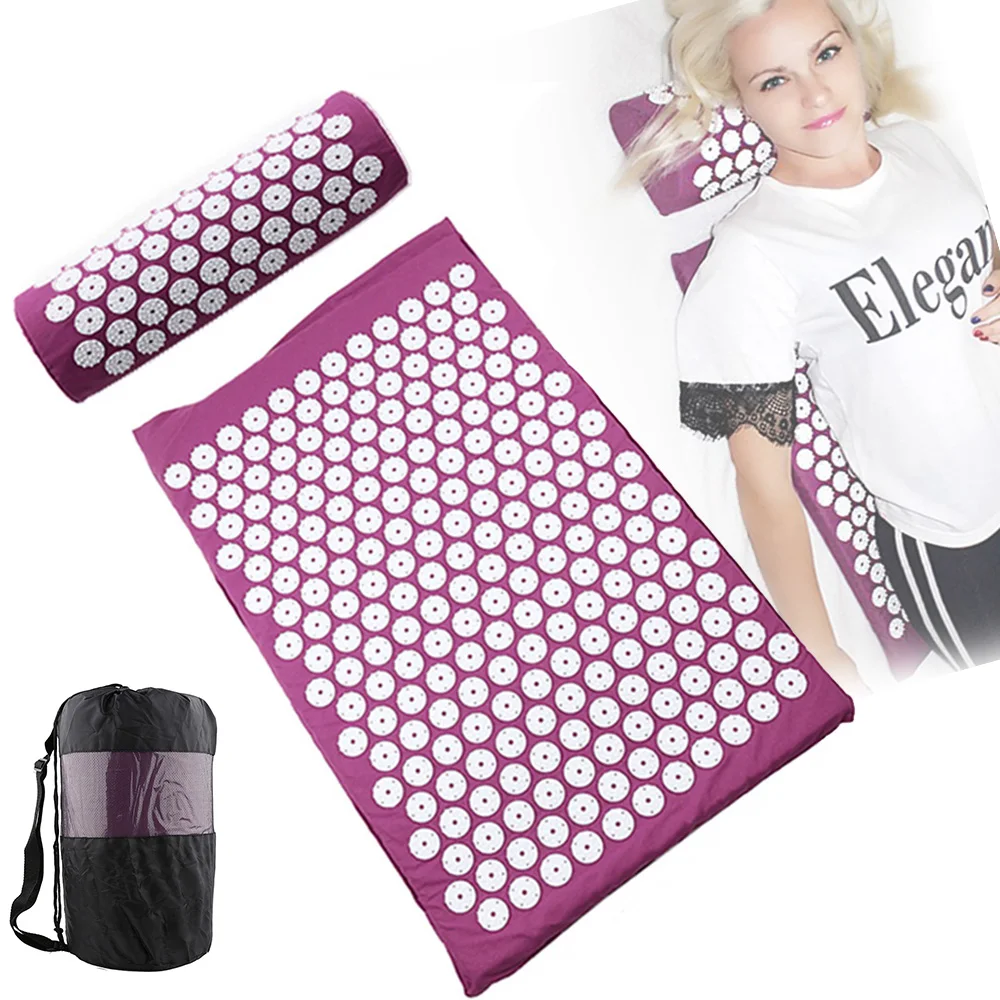 Pillow Cushion Acupressure-Mat Needle-Massager Anti-Stress Yoga Head-Neck-Back