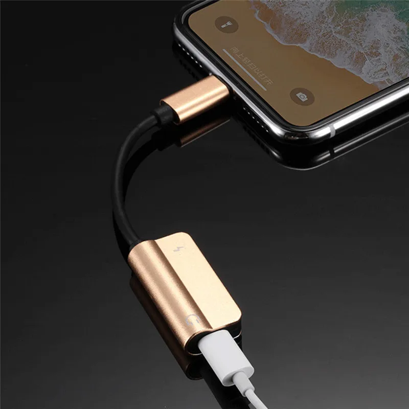 Двойной 2 в 1 для lightning Jack для наушников аудио адаптер IOS 12,3 для iPhone XR X 8 7 Plus XS Max наушники AUX зарядный кабель
