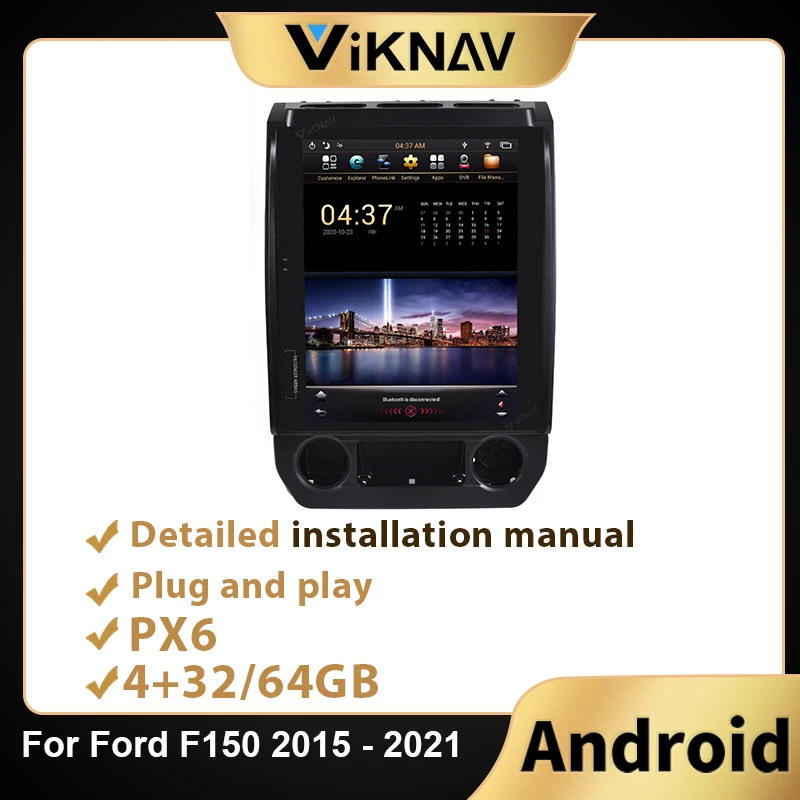 

12.1 Inch Vertical Screen Tesla Style Android Car Radio Automotivo For Ford F150 2015 2016 2017-2021 Auto GPS Navigation Car DVD