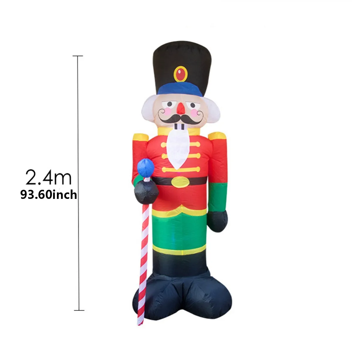 2,4 м надувная игрушка костыли Санта-снеговик Клаус с воздуходувкой садовая наружная раскладка Рождественская декоративная фигурка Детские Классические игрушки