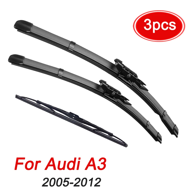 Midoon Wiper Front Rear Wiper Blades Set For Audi A3 8p 20052012