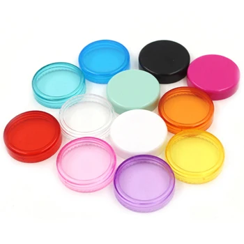 

100pcs 3g Empty Plastic Makeup Nail Art Bead Storage Container Portable Cosmetic Cream Jar Pot Box Round Bottle
