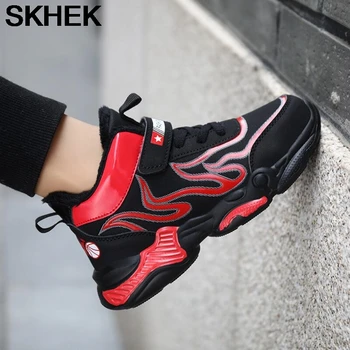 

SKHEK Winter Children Sneakers Boys Shoes Girls Fashion Plush Kids Shoes for Boy Sport Running Child Shoes Chaussure Enfant