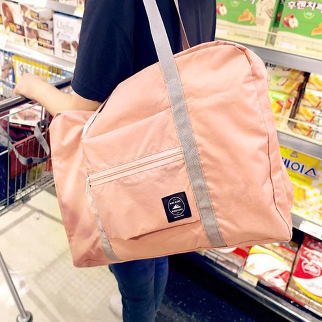 Водонепроницаемые нейлоновые дорожные сумки для женщин и мужчин, большая вместительность, Складная спортивная сумка-Органайзер, упаковочные кубики, багаж для девушек, сумка для выходных# P