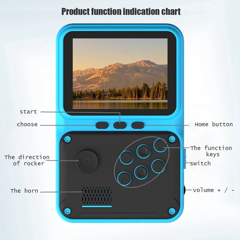 Handheld Games Console Mini Retro Video Game Players Bulit-in 500 Games 3 Inch HD Display AV Output Portable Video Game Console