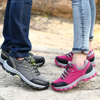 

New Unisex Hiking Shoes Waterproof Winter Mountain Climbing Boots Women Breathable Men Trekking Shoes Footwear Adult Work Safety