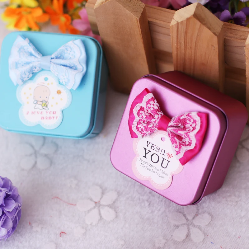 

Bow Decorative Small Metal Candy Boxes,Kids Birthday Christmas Party Favors Gift Box For Baby,Storage Box for Small Belongings