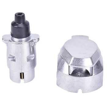 

Trailer Socket 7Pin 12N Type Trailer Connector Car Accessories 7 Way Metal Trailer Socket
