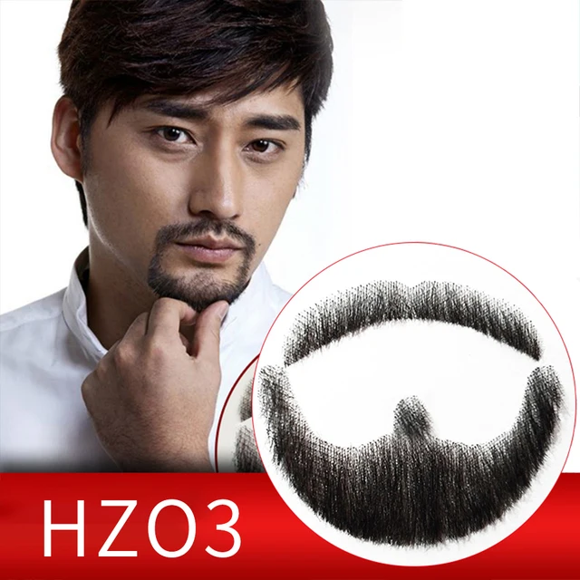 100 Hair Fake Face Beard Mustache Black for Adults Men Realistic Makeup Lace Invisible False Black Facial Hair - AliExpress