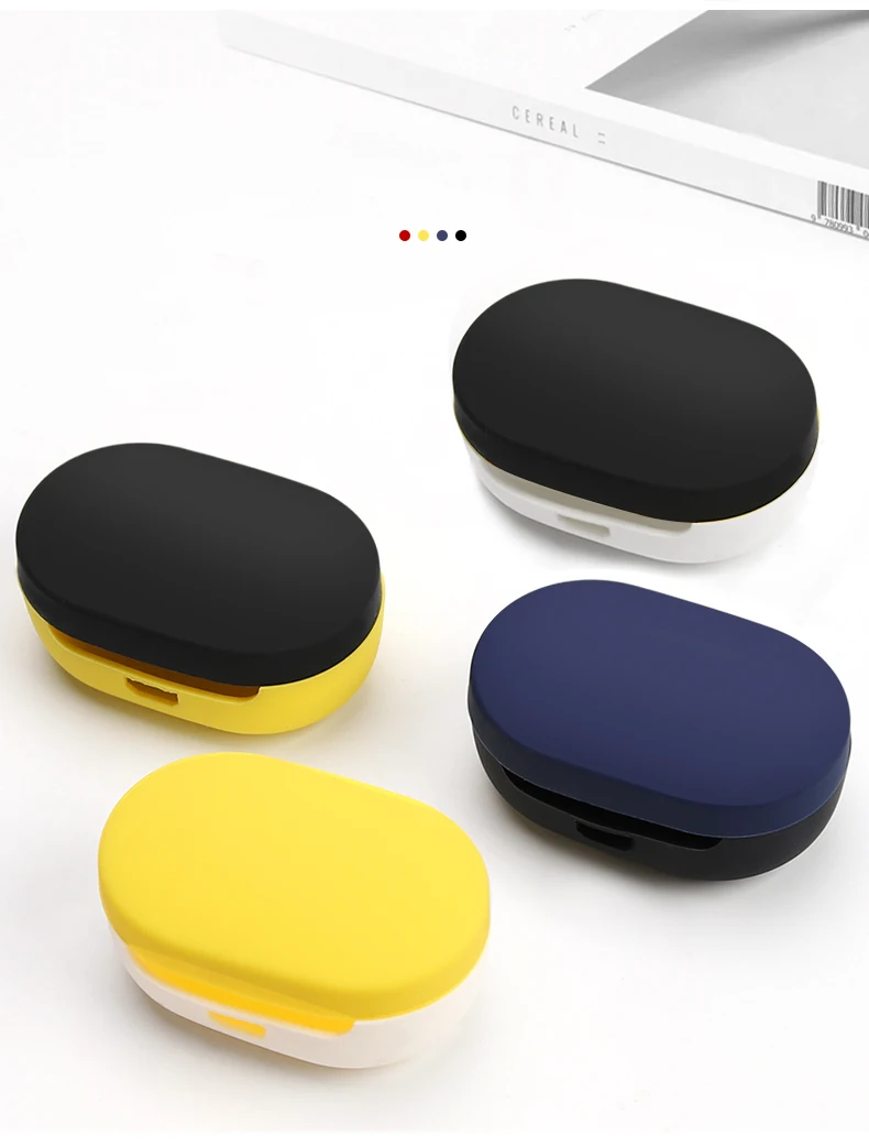 Силиконовый чехол для наушников Для Xiaomi Redmi AirDots Чехлы для беспроводных Bluetooth Redmi Airdots Затычки для ушей Гарнитура Аксессуары Нескользящие