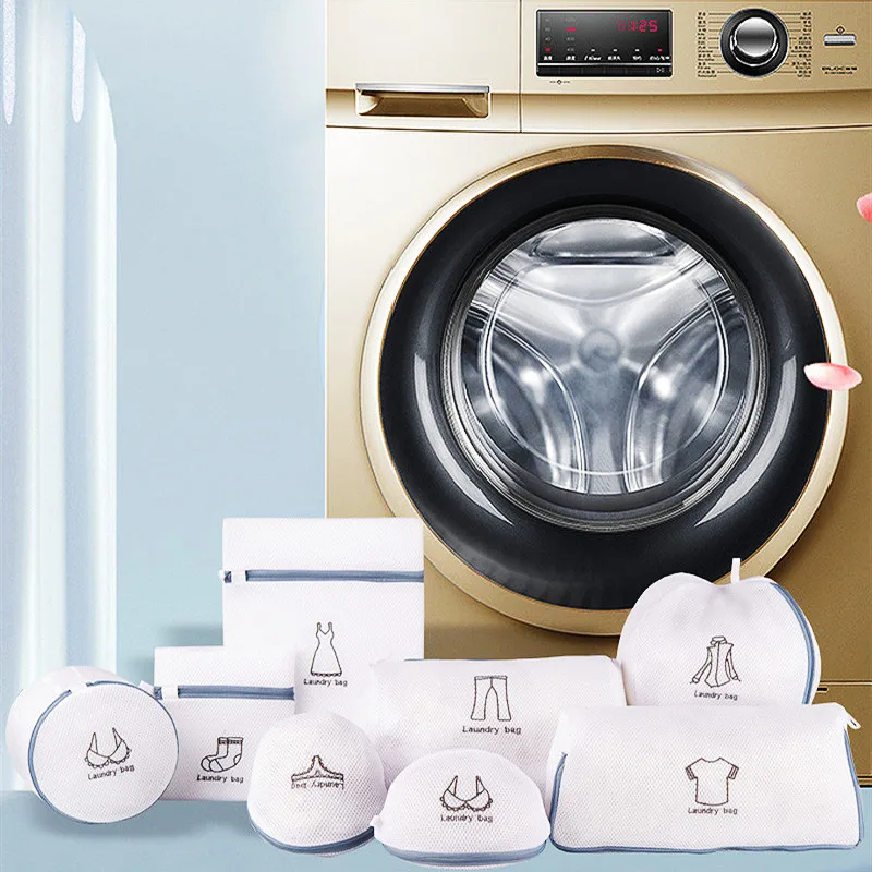 

8 Sizes Laundry Bags for Dirty Clothes Washing Machine Bag Protected Underwear Bra Laundry Basket Household Laundry Wash Bag Set
