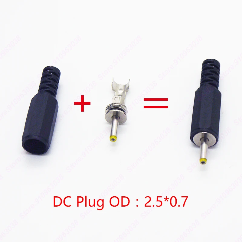 10 peças DC-078 conector de carregamento de energia dc 2.5x0