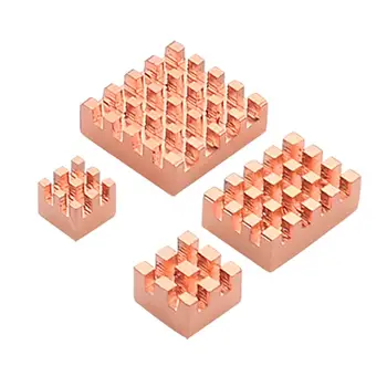 

High Quality 4PCS Heat Sink Copper Cooling Pad Heatsink Radiator Cooler For Raspberry Pi 4 Model B 1G 2G 4G