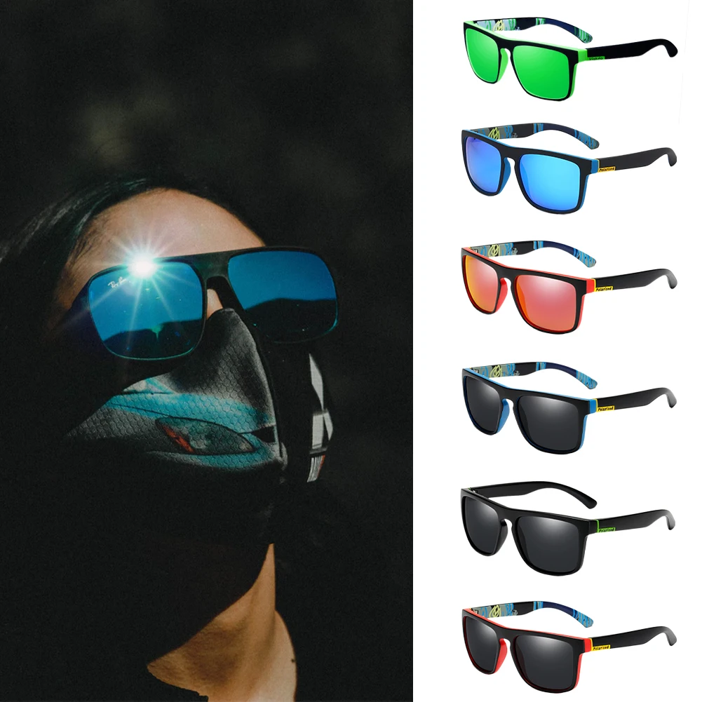 Fashion Classic Polarized Sunglasses for Men Women Large Retangular UV400 Protection Driving Sun Glasses Camping Hiking Fishing | Спорт и