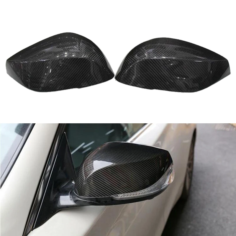 

CITALL 2PCS Rear View Side Wing Mirror Cover Trim Case Caps Fit for Infiniti Q50 Q70 2014-2018 Q60 QX30 2016 2017 2018