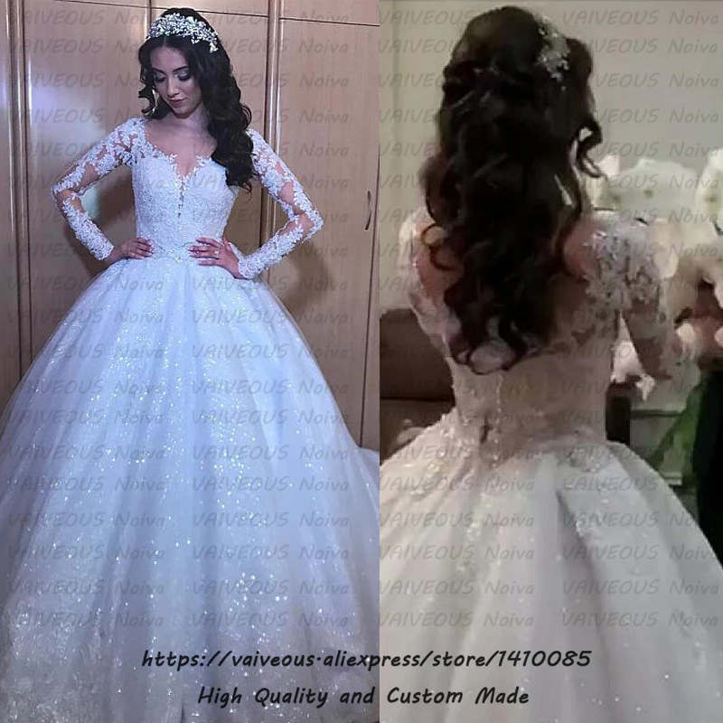Свадебное платье размера плюс trajes de novia невесты в Дубае кружевное бальное с