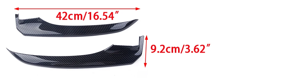Textura de Fibra Carbono do Carro Apto para Toyota Dwcx Amortecedor Dianteiro Lábio Canto Capa Guarnição Adesivo Abs Camry 2020 2 Pçs 9 Cheap Componentes de Chassis