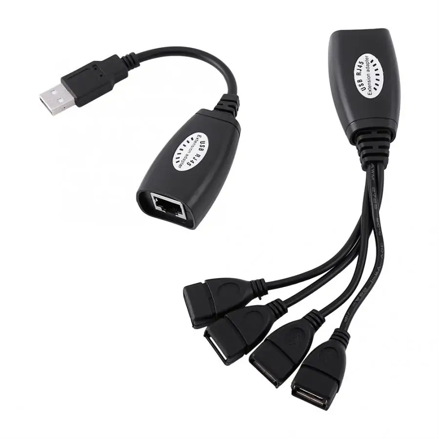 Высококачественный 4 портовый USB 2 0 к RJ45 хаб Ethernet удлинитель сетевой адаптер