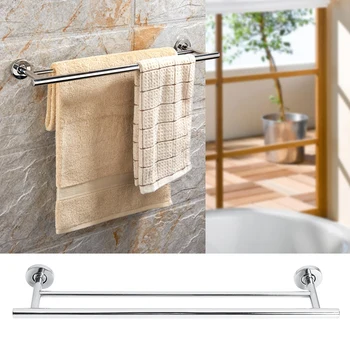 

Bathroom Wall Mounted Double Towel Bar Stainless Steel Towel Rack Holder