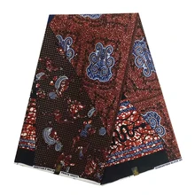 Дешевые хлопок воск ткань, африканская нигерийская Анкара воск ткань для платья вечерние, настоящая голландская печать воск супер JAVA 6yrds