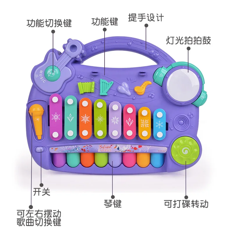 Disney Frozen Elektronische Muziek Klop Op Piano Speelgoed Meisje Puzzel Vroege Onderwijs Mickey Children Sknock Op Piano Kleuterschool Gift Top Muzikaal Instrument Aliexpress