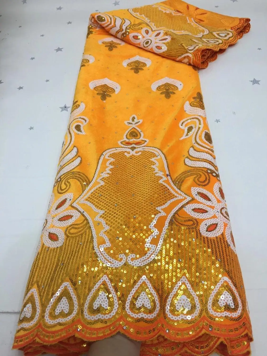 

Multi Color African George Lace Fabric With Sequin Lace Nigerian George Wrapper High Quality African Fabric For Dress 5yd