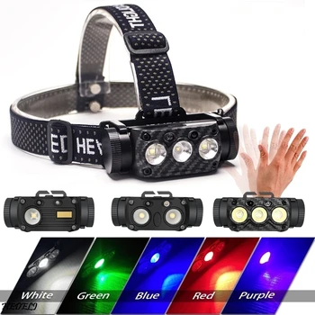 

L2 LED Induction Mini Headlamp 5000LM Sensor Headlight 18650 Rechargeable Head lamp Torch Camping Hunting Flashlight light led