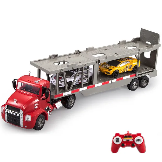 Split Structure Tailboard Lifting Remote Control Truck 72CM Dual Gear Shift Transport Rack Design RC Transporter Car For Kid Toy