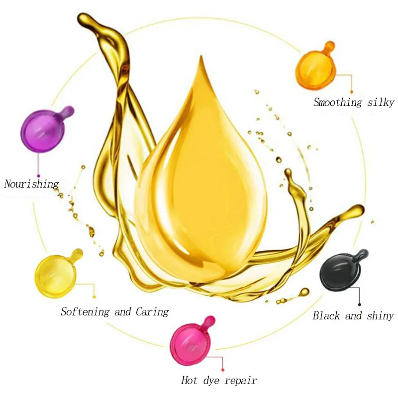 Hair Care Oil ELLIPS Hair Vitamin Keratin Complex Hair Care Treatments Essential Oil Capsule Indonesia Jojoba Oil Smoothing Silky Repair hair care oil