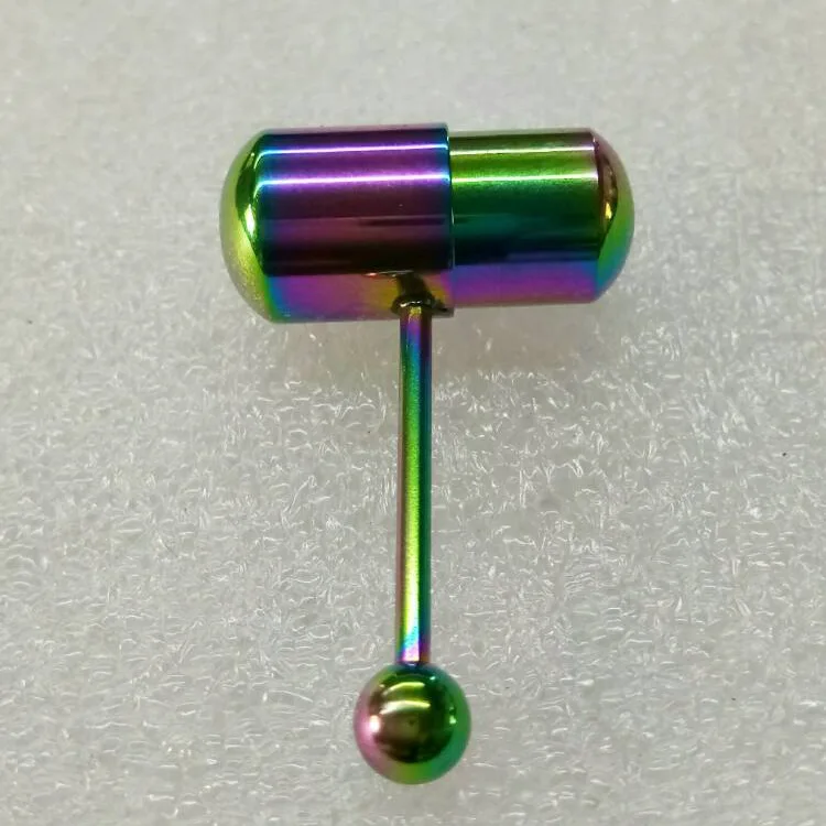 Multi Color Punk Vibrating Tongue Ring Medical Stainless Steel Plating  Barbell Vibrating Tongue Nail Body Piercing Jewelry - AliExpress 36