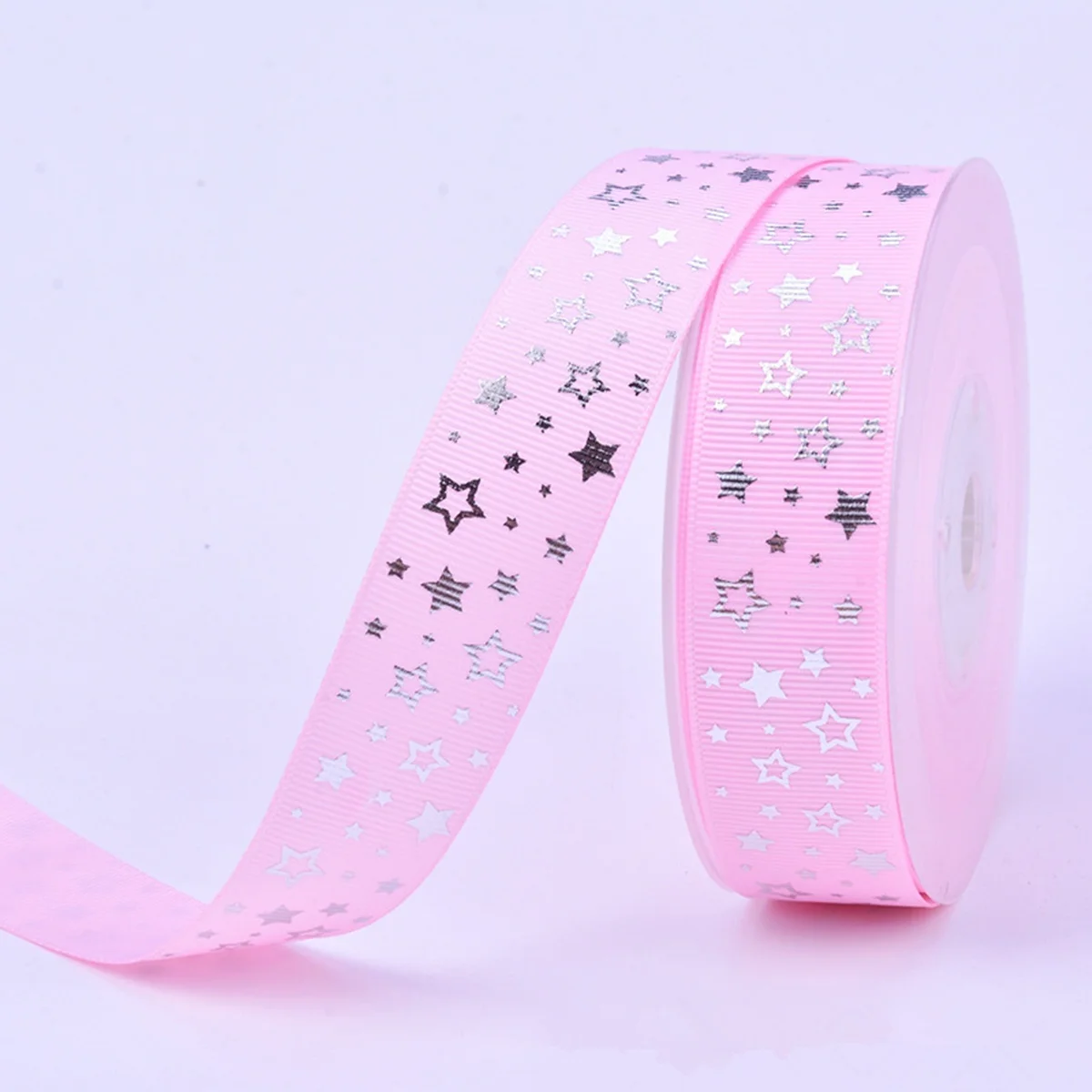 25mm 5Yards Stars garment accessories Heat transfer printing gift wrapping belt DIY baking Polyester ribbon Hair Bow Sewing