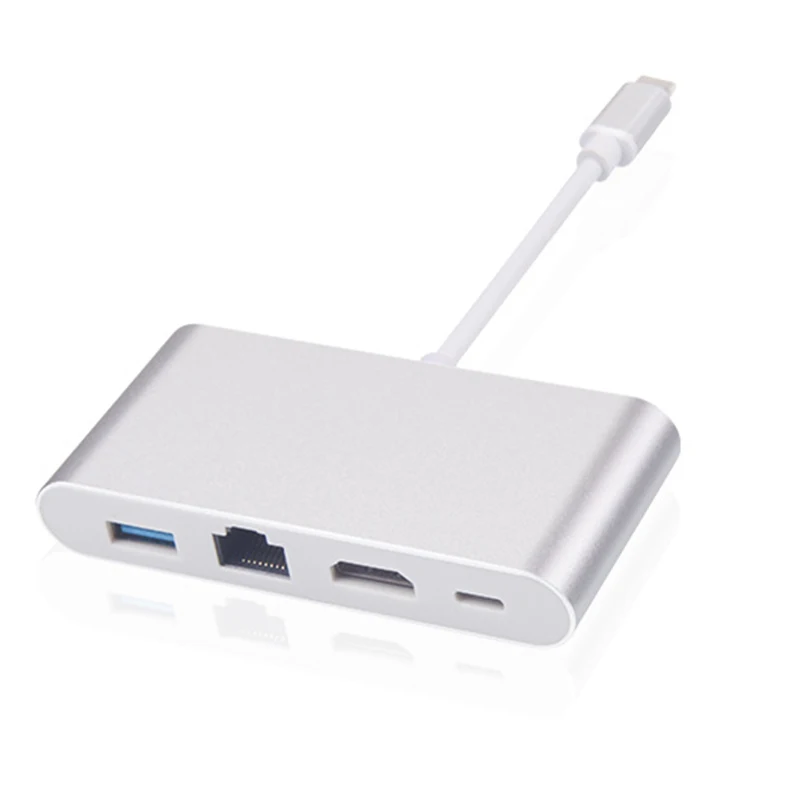 Док станция для MacBook Pro Air Dell Hp USB C переключатель на 4K HDMI Rj45 3 0 PD совместима с Thunderbolt