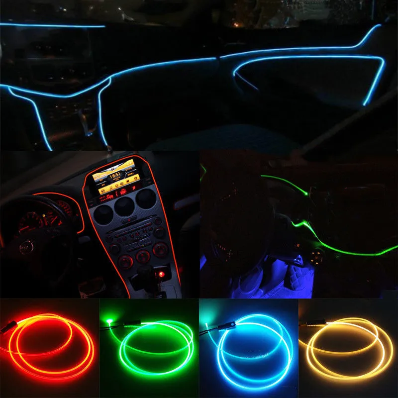 Fiber Optic Lamp 12V 3W Led Light Source 10 Colors Mini LED Illuminator Side Glow Fiber Optic Lamp Car Home Atmosphere Lighting DIY-D3/5/6/8/10mm Led Ambient Light