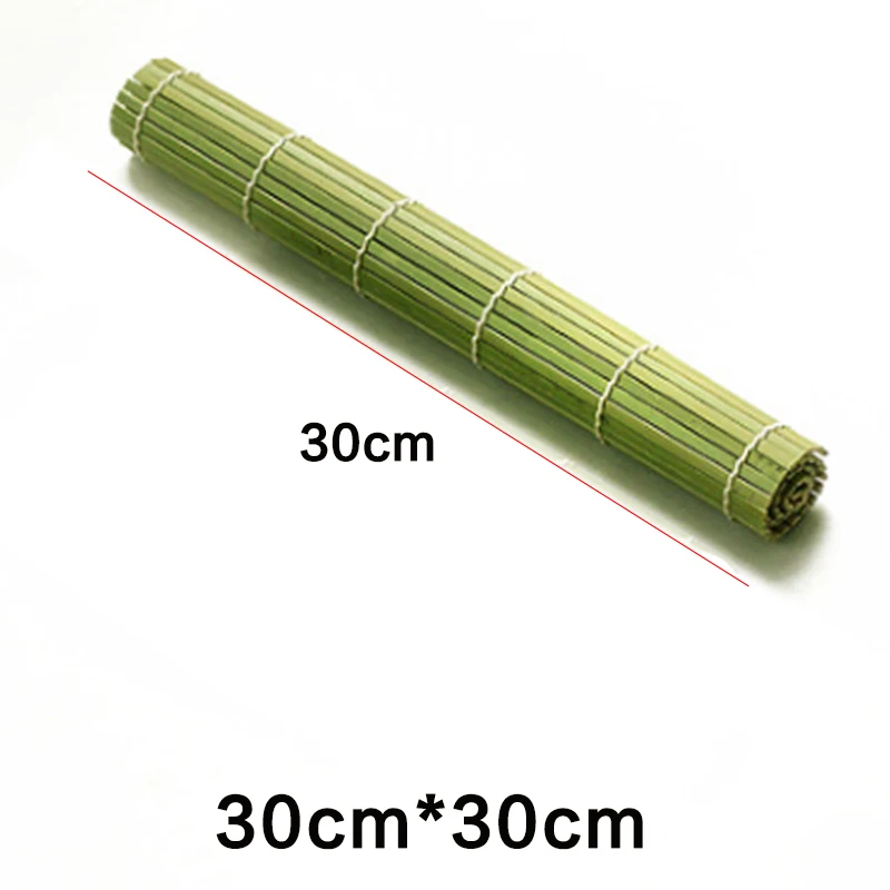 30cm Зеленый Суши Роллинг Ролик Бамбук DIY суши коврик рисовый онигири роллер ручной производитель суши инструменты Японская еда Beto аксессуары - Цвет: 30cm