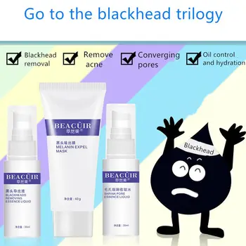 

3pcs/set Nose Paste Extract Essence Blackhead Removing Care Set Shrinking Pore T Zone Care
