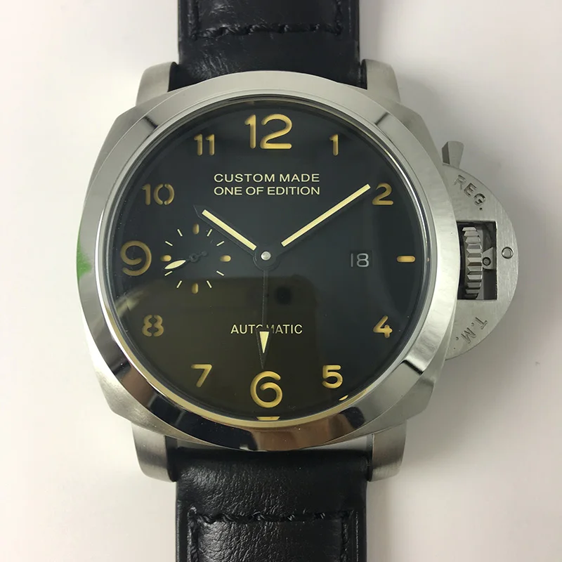 

Watch Men GMT 44mm Automatic 00441 Mechanical watch Luminous Power Reserve Case Military Waterproof Watch