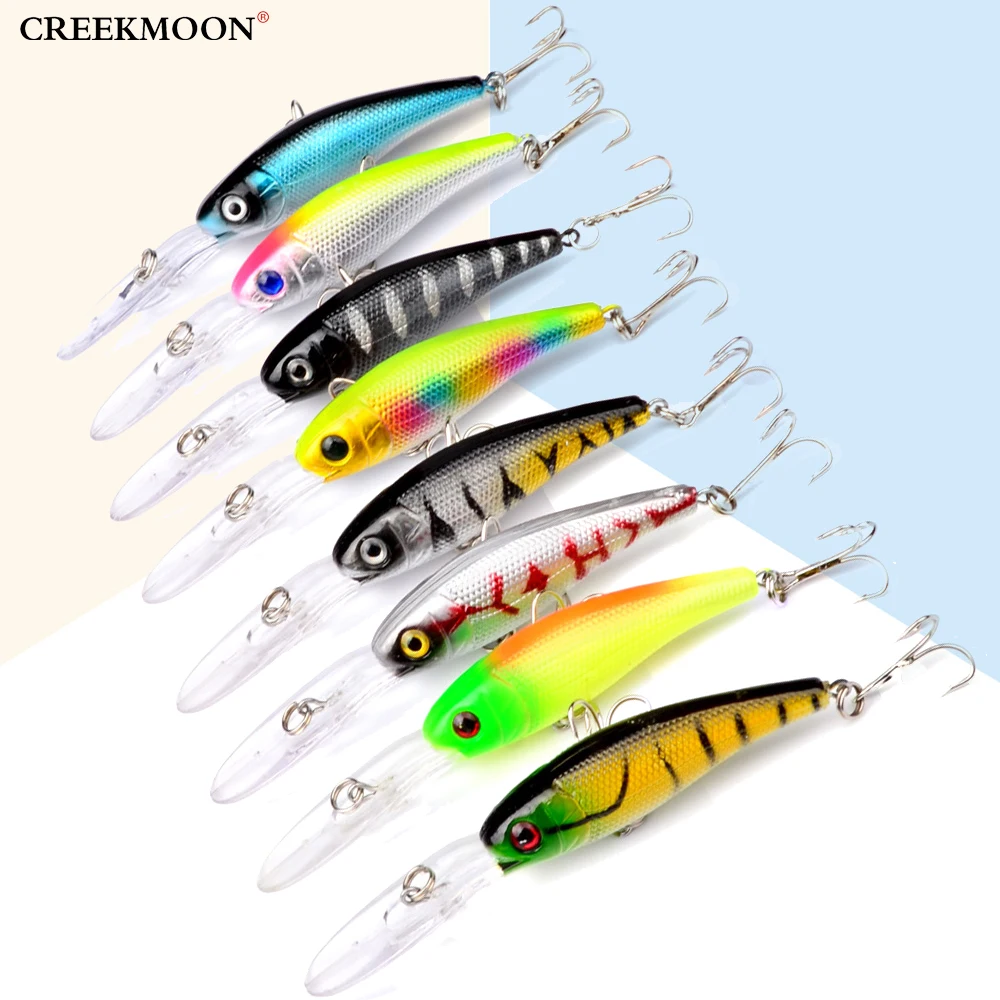 1pc 8 Colors 7.8g 10.1cm Sinking Slowly Minnow Fishing Lure Hard Crankbait Plastic Baits Carp
