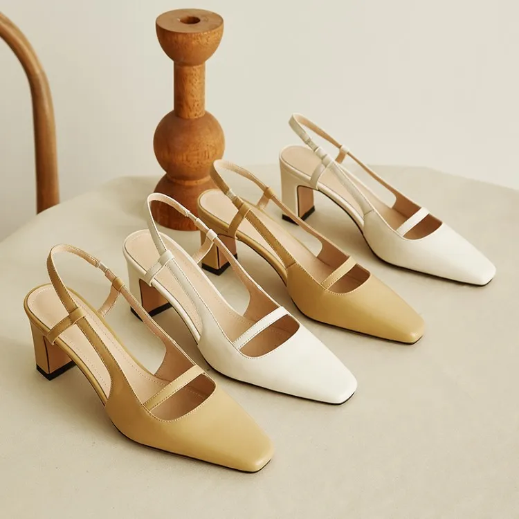 

Korean-style Hallow Sandals Women's 2020 Spring And Summer New Style Square Head Chunky-Heel Pumps Shoes WOMEN'S Shoes