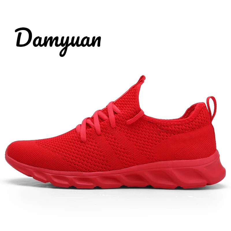 Damyuan Men's Casual Shoes Men's Shoes Size 46 47 Footwear Sneakers Sport Fashion Footwear Women Shoes New Fashion Lovers Shoes - Цвет: 8058 Red