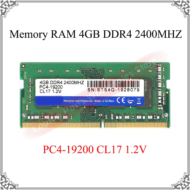 

Память ОЗУ для ноутбука 4 Гб DDR4 2400 МГц PC4-19200 CL17 1,2 в STS4G-1928079 ddr 4 Гб Память материнской платы