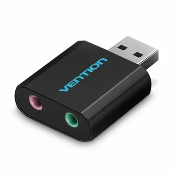 

Vention External USB to 3.5mm Jack Aux headset Adapter Stereo Audio Sound Card for Speaker PC Mic Laptop Computer PS4 Sound Card