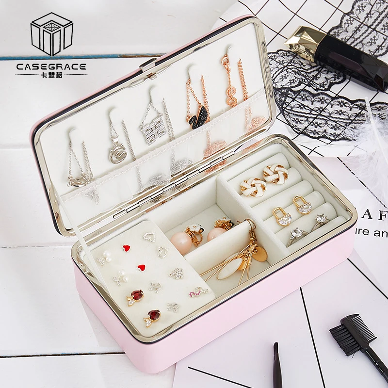 

Casegrace Jewelry Packaging Box Casket For Exquisite Makeup Case Cosmetics Beauty Organizer Container Graduation Birthday Gift