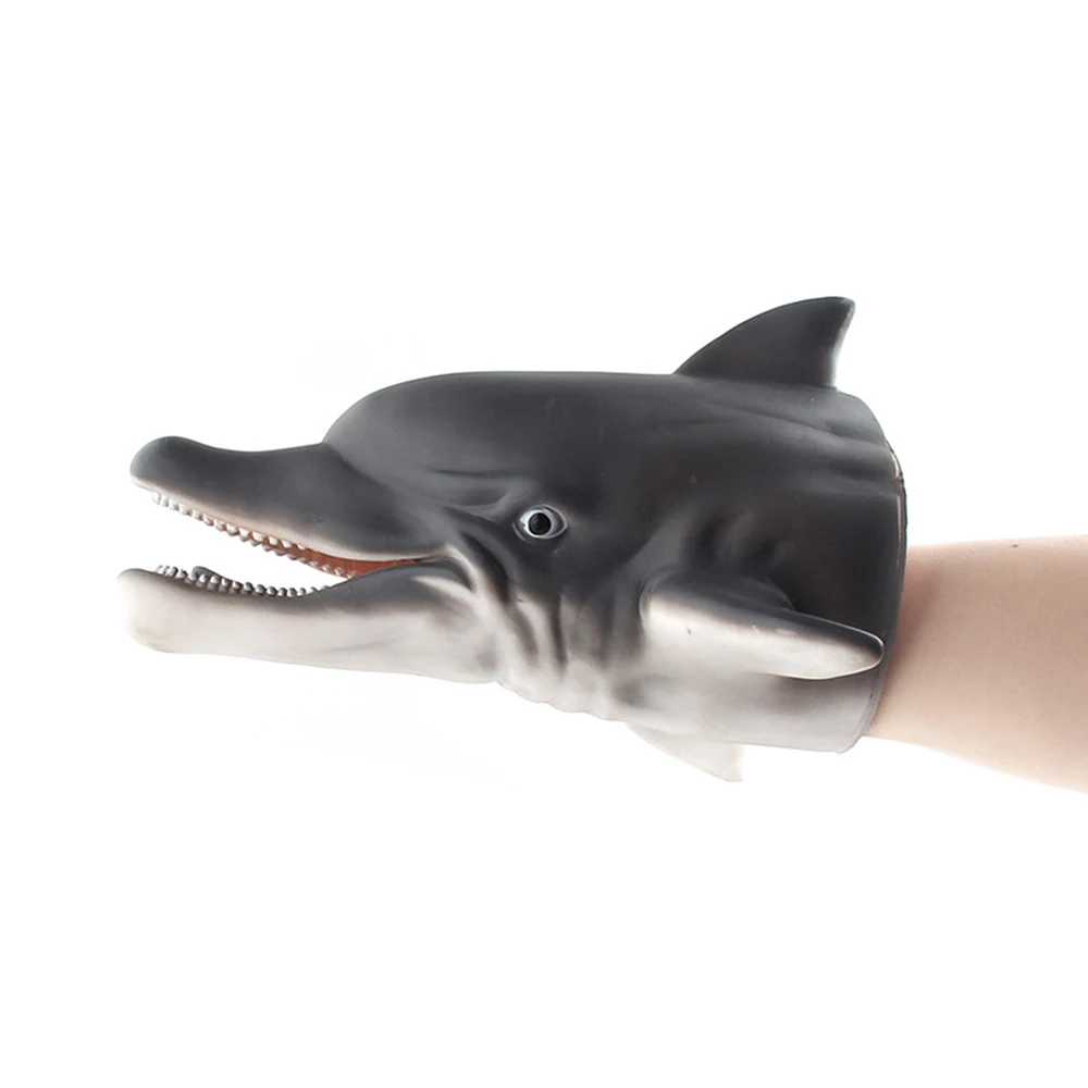 Dolphin Моделирование животных Ручные игрушечные перчатки голова животного модель фигуры перчатки забавные интерактивные детские игрушки История реквизит для детей Подарки - Цвет: Dolphin