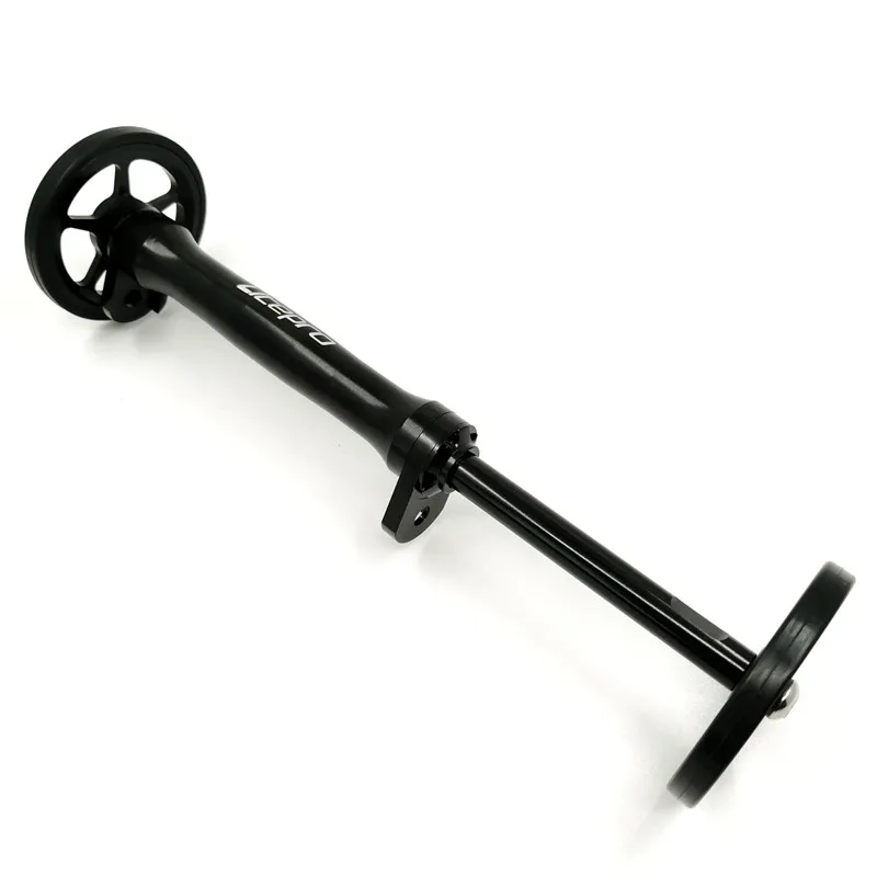 Litepro Folding Bike Easy Wheel & Telescopic Rod Extension Bar For Brompton Rear Racks bicycle auxiliary wheels