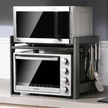 

Oven shelf rack 2 layers double-layer space aluminum seasoning kitchen countertop for home microwave